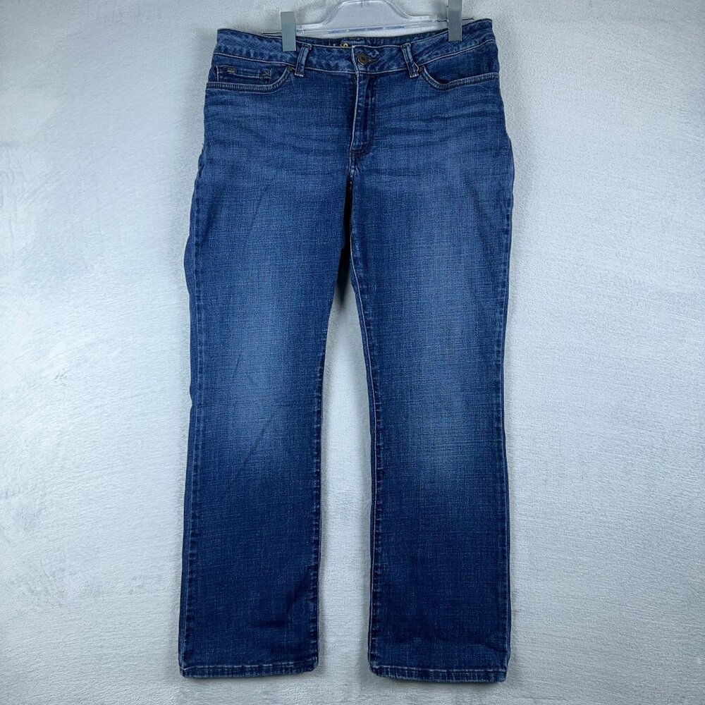 Lee Jeans Womens Bootcut Curvy Fit Modern Series Medium Wash Blue Size W33
